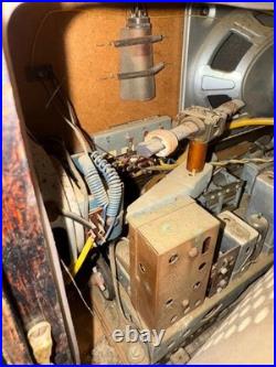 METZ 308 MCM Large Tabletop Tube AM FM SW Radio Germany As Is Parts or Repair