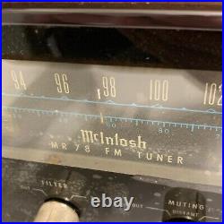 Mcintosh mr78 tuner AM FM With Wooden Case Vintage Audiophile FOR PARTS REPAIR