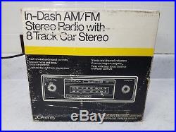 N. O. S. Vintage J. C. Penny In-Dash Stereo Radio With 8Track Car Stereo