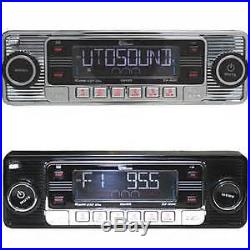 NEW Vintage 70's Style AM FM Car Stereo Radio iPOD & USB Inputs MP3 & CD Player