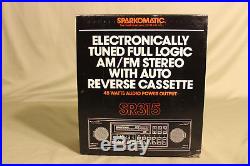 NOS NIB Vintage Sparkomatic SR315 AM/FM Stereo Cassette Car Radio Digital Disp