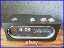 National RC-708 Flip Clock Tuning Fork Radio 1972 Vintage Retro For Parts