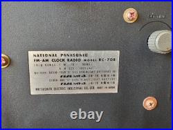 National RC-708 Flip Clock Tuning Fork Radio 1972 Vintage Retro For Parts