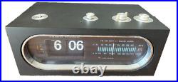 National RC-708 Flip Clock Tuning Fork Radio 1972 Vintage Retro Rare For parts