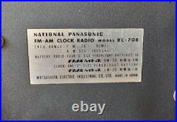 National RC-708 Flip Clock Tuning Fork Radio 1972 Vintage Retro Rare For parts