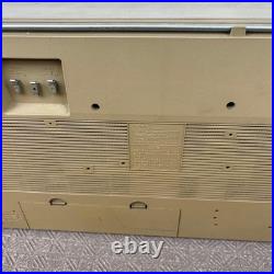 National RX-5600 Vintage Boombox Cassette Radio Silver Retro For Parts Junk