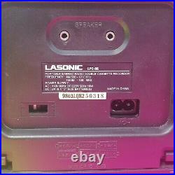 Never Seen! Vtg Lasonic LPC-86 Boombox Radio Cassette Powers On For Parts/Repair