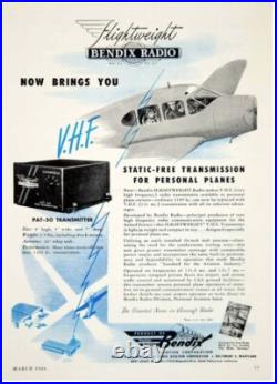 Never Used in Box withparts Bendix 50A VHF Transmitter Vintage Flightweight Rare