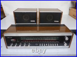Old Radio With 2 Old Speakers DDR Rema Arietta Stollberg For Parts Defekt