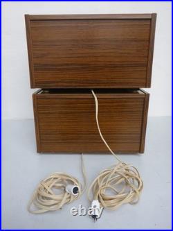Old Radio With 2 Old Speakers DDR Rema Arietta Stollberg For Parts Defekt
