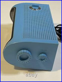 Orbit Blue Panasonic Model RC-1103 Flip Clock Solid State AM Radio For Parts