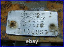 PARTS Vintage 1940s Zenith Cobra D130857 6EO2 Turntable Tube Radio cobramatic