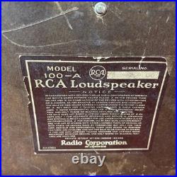 Pair RCA (100-A) Loud Speakers Tube Radio Speakers For PARTS/REPAIR