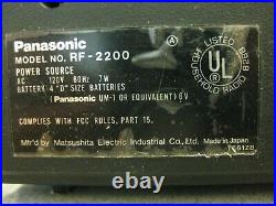 Panasonic 8band Short Wave Double Super Heterodyne Rf-2200 Radio, For Parts As Is