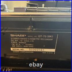 Parts Only. Sharp QT-75. Stereo. Radio. Cassette. Vintage. QT-75