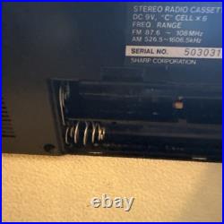 Parts Only. Sharp QT-75. Stereo. Radio. Cassette. Vintage. QT-75