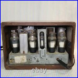 Parts or Repair 1938 Philco Model 38-12 Vintage Tube Radio Wooden Case Housing