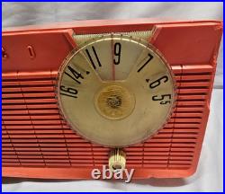 Philco 1950's Salmon Pink Model F815-126 AM Tube Radio -Rare- PARTS/REPAIR ONLY