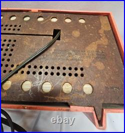 Philco 1950's Salmon Pink Model F815-126 AM Tube Radio -Rare- PARTS/REPAIR ONLY