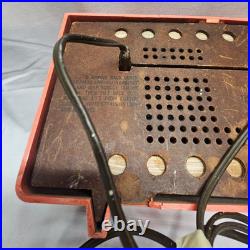 Philco 1950's Salmon Pink Model F815-126 AM Tube Radio -Rare- PARTS/REPAIR ONLY