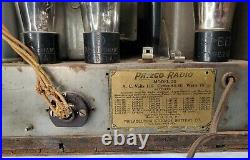 Philco Model 20 -Cathedral, Wood Case, Tube Radio -Fires Up Parts or Repair