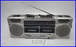 Philips AM-FM Radio Cassette Recorder Player Vintage Boombox As-Is For Parts