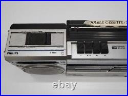 Philips AM-FM Radio Cassette Recorder Player Vintage Boombox As-Is For Parts