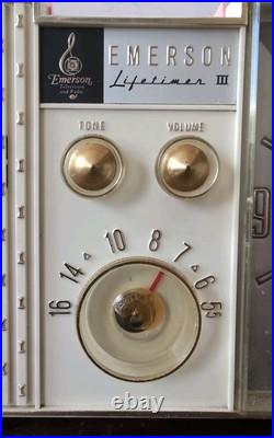 Pink Emerson Lifetimer III 1962 Alarm Clock/ AM Radio Model G1706 Parts/Restore