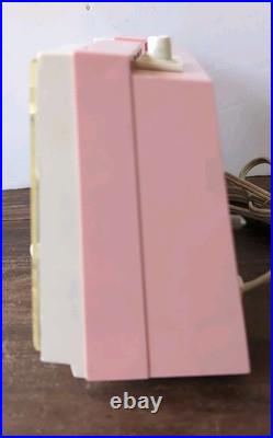 Pink Emerson Lifetimer III 1962 Alarm Clock/ AM Radio Model G1706 Parts/Restore