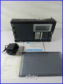 RARE Grundig Satellit 500 Radio with Manual and Power Supply Parts or Repair