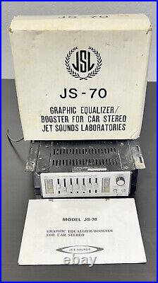 RARE Jet Sound Stereo Equalizer JSL JS-70 FOR PARTS OR REPAIR UNTESTED