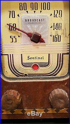 RARE Vintage Sentinel Radio Model T-275 Wood Parts or Restoration