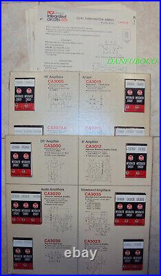 RCA CA30XXA type Integrated Circuit KITS, 2 kits + Data sheets, 26 parts 1960's