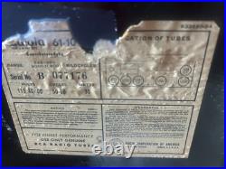 RCA Radiola 61-10 Tube Radio 1946 Bakelite AM Shortwave Parts Restore Vintage RCA Radiola 61-10 Tube Radio 1946 Bakelite AM Shortwave Parts Restore Vintage