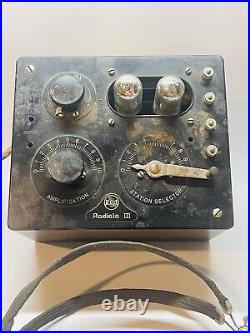 RCA Radiola III Type R 1 Parts Or Repair Untested