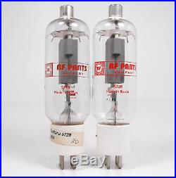 RF Parts Svetlana 572B Vintage Vacuum Tube Pair Ham Radio Amp Final (Test 82%)