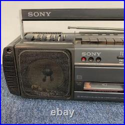 Radio Cassette Player Sony Cfs-Dw70 B Showa Vintage Junk for Parts Untested