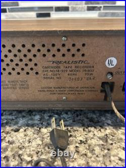 Radio Shack Realistic TR-800 Vintage 8 Track Tape Deck Recorder Parts/Repair