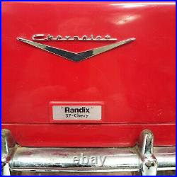 Randix Red'57 Chevy AM-FM Radio Cassette Player (For Parts Only) with AC Adapter