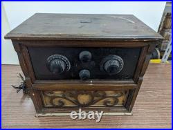 Rare Prewar Vacuum Tube Radio Antique Vintage Junk Parts Repair Needed JAPAN JP