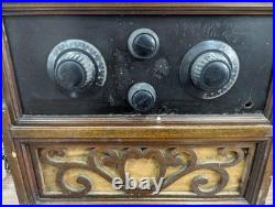 Rare Prewar Vacuum Tube Radio Antique Vintage Junk Parts Repair Needed JAPAN JP
