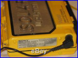 Rare SONY SOLAR WALKMAN WM-F107- 1987 Vintage For Parts or Repair