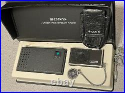 Rare Sony ICR-100 Integrated Circuit Radio with Box, Charger for Parts/Repair