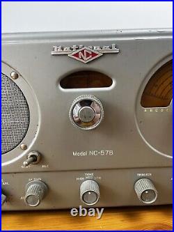 Rare Vintage National NC-57B Radio For Parts Only Lights Up Free Shipping