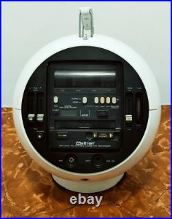 Rare white Weltron Model 2004 Space Age Mod Retro Stereo Radio for parts