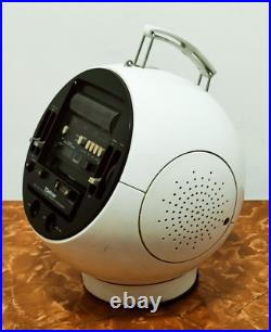 Rare white Weltron Model 2004 Space Age Mod Retro Stereo Radio for parts