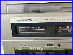 Realistic AM / FM Stereo Dual Cassette Music System With Record Player Parts Only