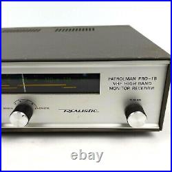 Realistic Patrolman PRO 1B VHF Monitor Receiver RARE For Parts Turns On Works