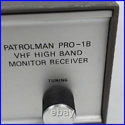 Realistic Patrolman PRO 1B VHF Monitor Receiver RARE For Parts Turns On Works