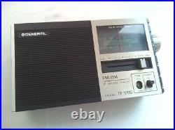 Retro Vintage General Transistor FM AM Radio TF 1200 Junk for Parts Untested